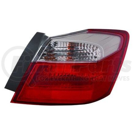 317-19A4L-AC by DEPO - Tail Light, LH, Outer, Body Mounted, Chrome Housing, Red/Clear Lens, without LED, with Bulb, Plastic, without Mounting Hardware, CAPA Certified