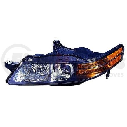 317-1140L-USHN by DEPO - Headlight, LH, Black/Chrome Housing, Clear Lens, with Projector