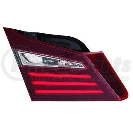 317-1342L-AS by DEPO - Tail Light, LH, Inner, Trunk Lid Mounted, Black Housing, Red/Clear Lens, with Backup Light, LED