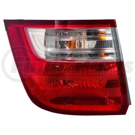 317-1993L-AS by DEPO - Tail Light, LH, Outer, Body Mounted, Chrome Housing, Red/Clear Lens
