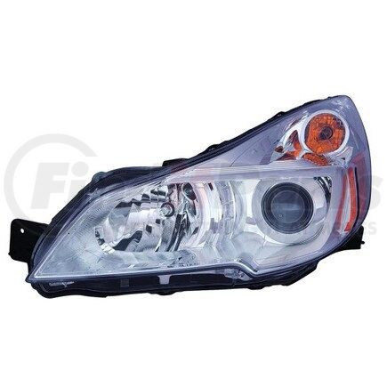 320-1122L-ACN1 by DEPO - Headlight, LH, Chrome Housing, Clear Lens, with Projector, CAPA Certified