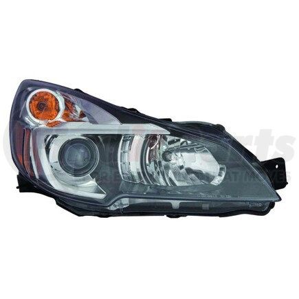 320-1122R-ASN2 by DEPO - Headlight, RH, Black Housing, Clear Lens, with Projector, with Black Bezel