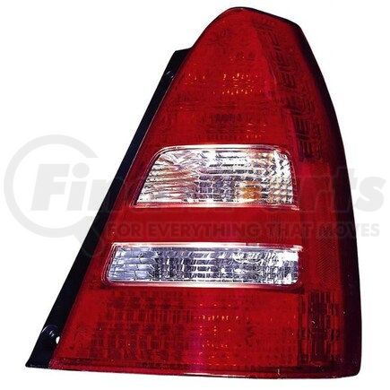320-1905R-AS by DEPO - Tail Light, RH, Chrome Housing, Red/Clear Lens