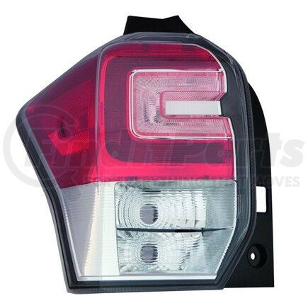 320-1922L-AS by DEPO - Tail Light, LH, Chrome Housing, Red/Clear Lens