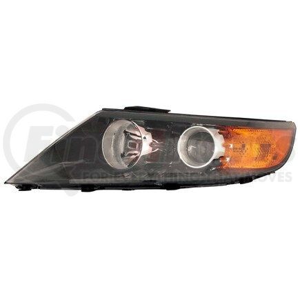 323-1132L-AC2 by DEPO - Headlight, LH, Black Housing, Clear Lens, with Projector, CAPA Certified