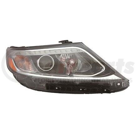 323-1143R-ASN2 by DEPO - Headlight, RH, Black/Chrome Housing, Clear Lens, with Projector, LED