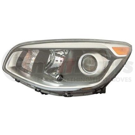 323-1150L-AC2 by DEPO - Headlight, LH, Black Housing, Clear Lens, with Projector, with LED Accent Lights, CAPA Certified