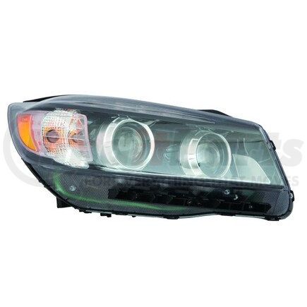 323-1151RMACHN2 by DEPO - Headlight, RH, Black/Chrome Housing, Clear Lens, with Projector, with LED DRL, CAPA Certified