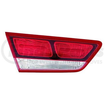 323-1316L-AC by DEPO - Tail Light, LH, Inner, Trunk Lid Mounted, Black/Chrome Housing, Red/Clear Lens, CAPA Certified