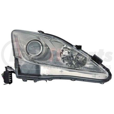324-1101R-US7 by DEPO - Headlight, RH, Chrome Housing, Clear Lens, with Projector