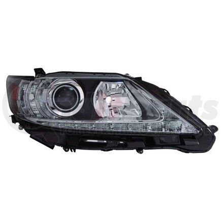 324-1114R-UC2 by DEPO - Headlight, RH, Chrome Housing, Clear Lens, with Projector, CAPA Certified