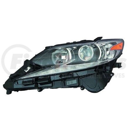 324-1125L-AS2 by DEPO - Headlight, LH, Black/Chrome Housing, Clear Lens, with Projector, LED, with LED DRL