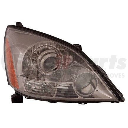 324-1110R-UC7 by DEPO - Headlight, RH, Chrome Housing, Smoke Lens, with Projector, CAPA Certified