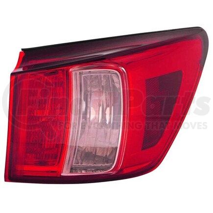 324-1905R-USNPR by DEPO - Tail Light, RH, Outer, Quarter Panel Mounted, Chrome Housing, Red/Clear Lens