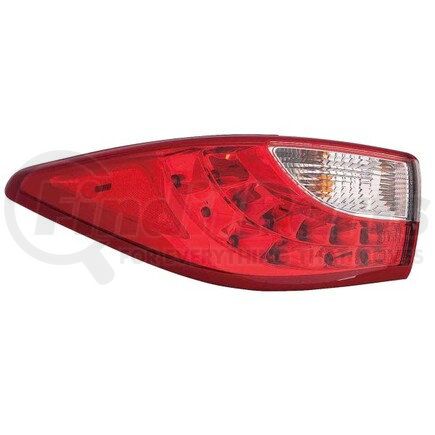 325-1908L-AS by DEPO - Tail Light, LH, Outer, Chrome Housing, Red/Clear Lens, LED