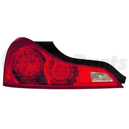 325-1905L-AS by DEPO - Tail Light, LH, Outer, Body Mounted, Chrome Housing, Red/Clear Lens, LED