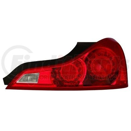 325-1905R-AS by DEPO - Tail Light, RH, Outer, Body Mounted, Chrome Housing, Red/Clear Lens, LED