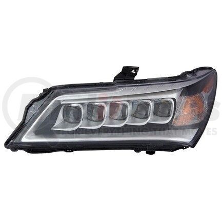 327-1107L-AS by DEPO - Headlight, LH, Black/Chrome Housing, Clear Lens, with Projector, LED