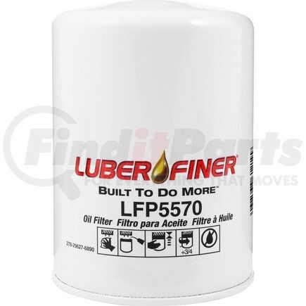 LFP5570 by LUBER-FINER - Luberfiner LFP5570 MD/HD Spin-on Oil Filter