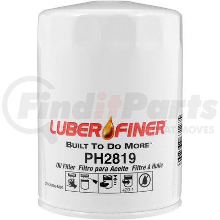 PH2819 by LUBER-FINER - 4" Spin - on Oil Filter