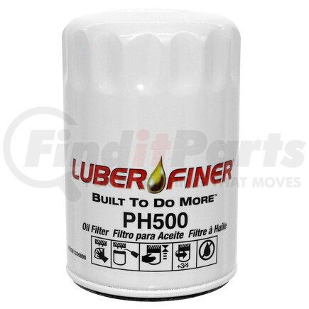 PH500 by LUBER-FINER - 3" Spin - on Oil Filter