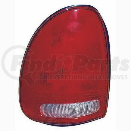 333-1915L-XS by DEPO - Tail Light, LH, Chrome Housing, Red/Clear Lens
