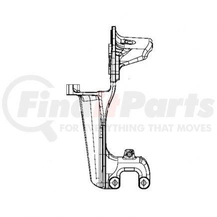 16-21868-001 by FREIGHTLINER - Leaf Helper Spring Frame Bracket - Center, 40K, 5/16