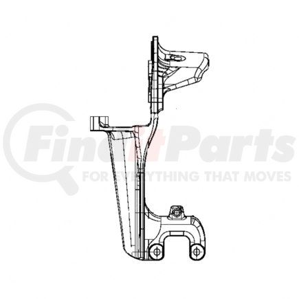 16-21868-002 by FREIGHTLINER - Leaf Helper Spring Frame Bracket - Center, 40K, 3/8