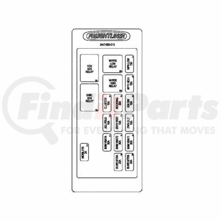 24-01685-019 by FREIGHTLINER - Miscellaneous Label - Electric, Power Distribution Module1, Forward, Eb2