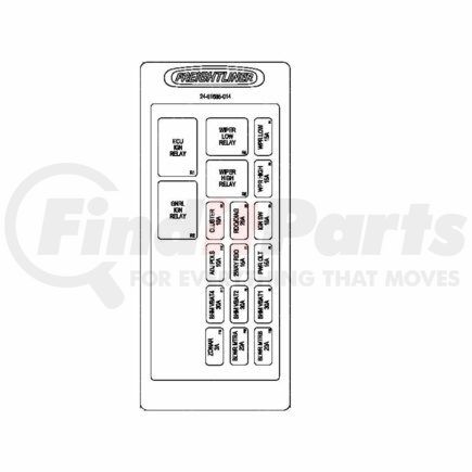 24-01685-020 by FREIGHTLINER - Miscellaneous Label - Electric, Power Distribution Module1, Forward, Eb2