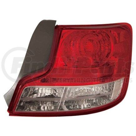 328-1903R3US by DEPO - Tail Light, RH, Chrome Housing, Red/Clear Lens