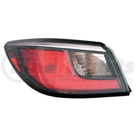 328-1906L-AC by DEPO - Tail Light, LH, Outer, Body Mounted, Black Housing, Red/Clear Lens, CAPA Certified