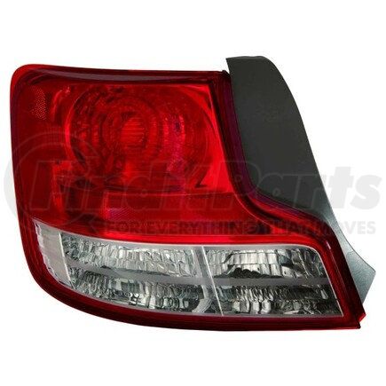 328-1903L3US by DEPO - Tail Light, LH, Chrome Housing, Red/Clear Lens
