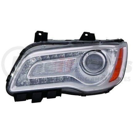 333-1193L-AC by DEPO - Headlight, LH, Chrome Housing, Clear Lens, with Projector, LED, CAPA Certified