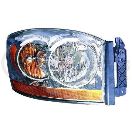 334-1115R-AC1 by DEPO - Headlight, RH, Chrome Housing, Clear Lens, with Amber Bar, CAPA Certified