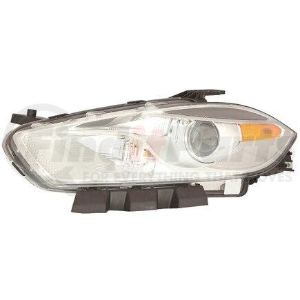 334-1136L-ACN1 by DEPO - Headlight, LH, Chrome Housing, Clear Lens, with Projector, without Logo, CAPA Certified