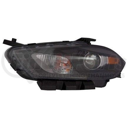 334-1136L-ACN2 by DEPO - Headlight, LH, Black Housing, Clear Lens, with Projector, with Black Bezel, without Logo, CAPA Certified