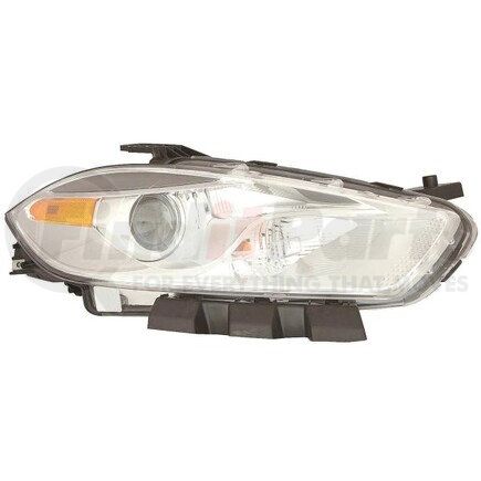 334-1136R-ACN1 by DEPO - Headlight, RH, Chrome Housing, Clear Lens, with Projector, without Logo, CAPA Certified