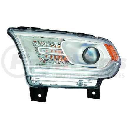 334-1139L-AC1 by DEPO - Headlight, LH, Chrome Housing, Clear Lens, with Projector, without Logo, CAPA Certified