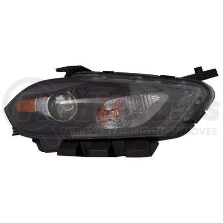 334-1136R-ACN2 by DEPO - Headlight, RH, Black Housing, Clear Lens, with Projector, with Black Bezel, without Logo, CAPA Certified