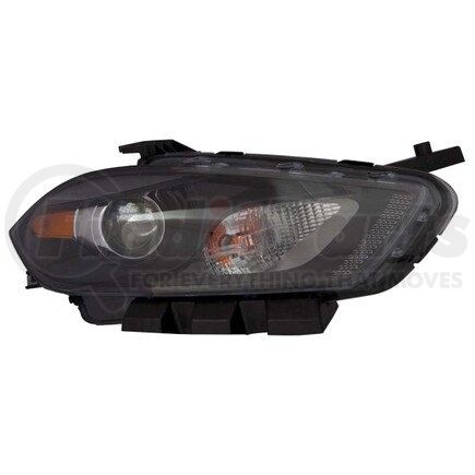 334-1136R-AS2 by DEPO - Headlight, RH, Black Housing, Clear Lens, with Projector, without Dodge Logo