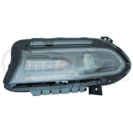 334-1140L-ACH2 by DEPO - Headlight, LH, Black Housing, Clear Lens, with LED DRL Bar, with Projector, Code LPQ, CAPA Certified