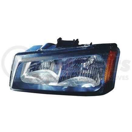 335-1124L-ACN by DEPO - Headlight, LH, Black/Chrome Housing, Clear Lens, with Fluted Reflector, CAPA Certified