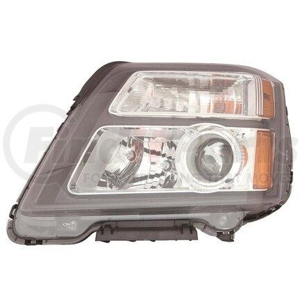 335-1161R-ACN2 by DEPO - Headlight, RH, Black/Chrome Housing, Clear Lens, with Projector, CAPA Certified