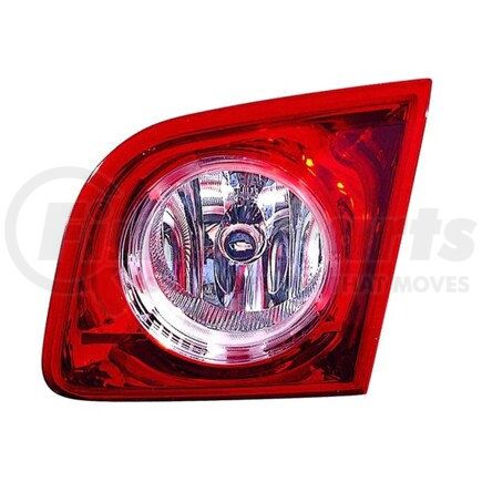 335-1304R-AS by DEPO - Tail Light, RH, Inner, Trunk Lid Mounted, Chrome Housing, Red/Clear Lens, without Logo