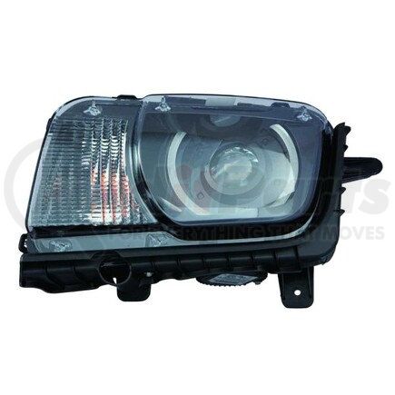 335-1168L-ACH2 by DEPO - Headlight, LH, Black Housing, Clear Lens, with Halo, with Projector, CAPA Certified