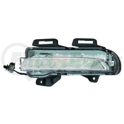335-1616L-AC by DEPO - Daytime Running Light, LH, Chrome Housing, Clear Lens, Type 2, CAPA Certified
