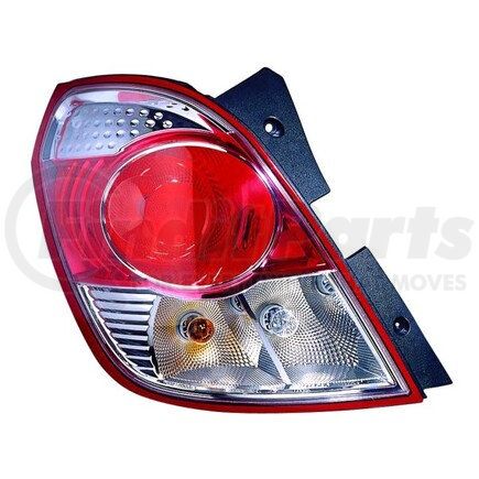 335-1942L-AS by DEPO - Tail Light, LH, Chrome Housing, Red/Clear Lens