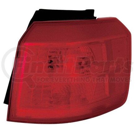 335-1951R-AS by DEPO - Tail Light, RH, Outer, Body Mounted, Chrome Housing, Red Lens, without Chrome Trim