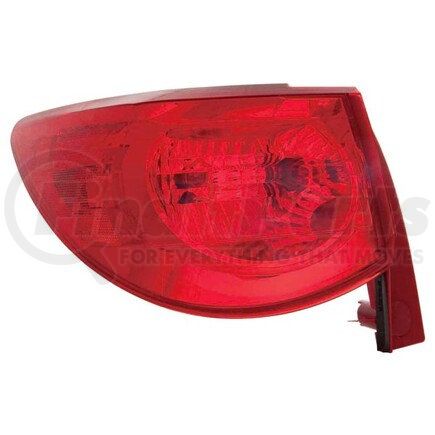 335-1948L-AC by DEPO - Tail Light, LH, Outer, Quarter Panel Mounted, Chrome Housing, Red Lens, 2 Bulb Design, CAPA Certified